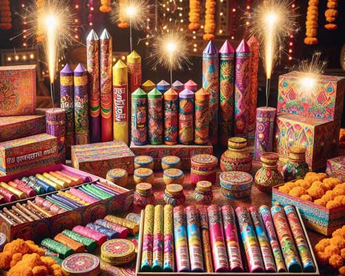 50 "'bijili Stripped" Crackers 1 3/4"